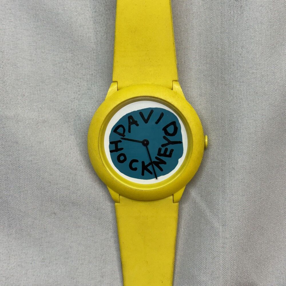 RARE David Hockney T&H No. 43 Limited Edition Watch - Yellow & Teal - WORKING